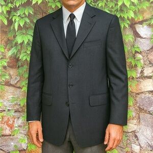 BROOKS BROTHERS Gray Checked Wool Three-Button Sport Coat, 42L